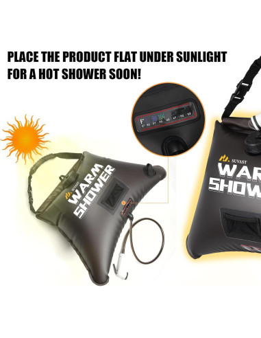 Ducha Solar SUVAST 15L Portátil para Camping - Resistente
