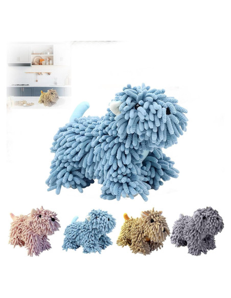 Toalla de Mano Chenille para Perros Genérico Azul 26x13 cm Toalla de Mano Chenille para Perros Genérico Azul 26x13 cm