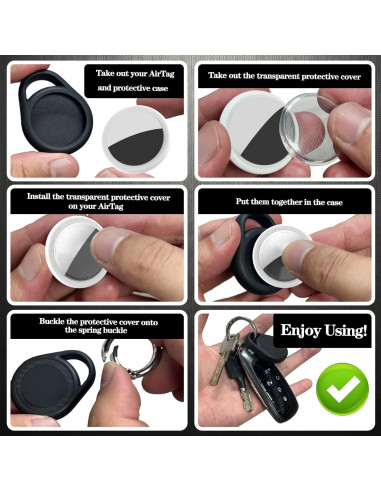 Paquete de 2 llaveros impermeables Mwdzfq para AirTag