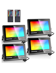 Foco de Inundación RGBW USTELLAR 25W IP66 2700K 4 Pack