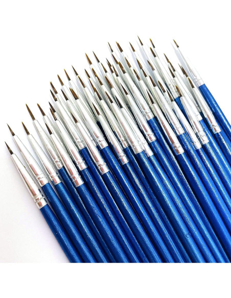 Paquete de 60 Pinceles RUIHCBY Punta Fina para Pintura Paquete de 60 Pinceles RUIHCBY Punta Fina para Pintura