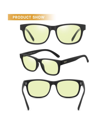Gafas DUCO Anti Luz Azul para Computadora y Gamer - Montura Negra