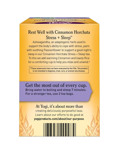 Té Orgánico Yogi Canela Horchata 64 Bolsitas - Sueño