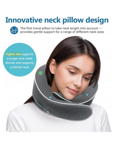 Almohada de Viaje Proglobe Espuma de Memoria Ajustable