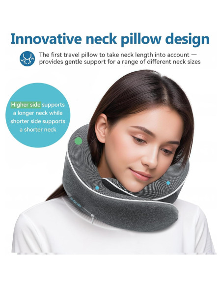 Almohada de Viaje Proglobe Espuma de Memoria Ajustable Almohada de Viaje Proglobe Espuma de Memoria Ajustable