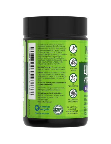 Polvo de Electrolitos NATURELO 50 Porciones Sabor Bayas