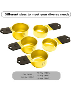 Juego de Tazas y Cucharas Medidoras Magnéticas LIFETOWE 13 Piezas 2