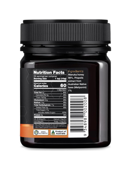 Miel Cruda Manuka Nature's Gold MGO 829+ con Propolis 250g Miel Cruda Manuka Nature's Gold MGO 829+ con Propolis 250g