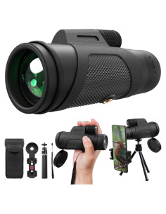 Telescopio Monocular 12x42 AMITHER con Adaptador para Smartphone