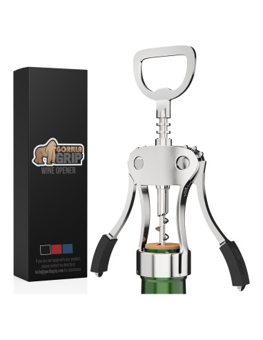 Abrebotellas Ergonómico Gorilla Grip Zinc Negro 19cm
