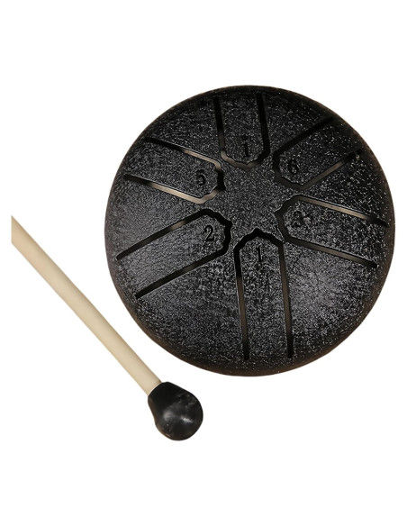 Tambor de Lluvia Mini 3" Acero Titanio 6 Notas Negro Tambor de Lluvia Mini 3" Acero Titanio 6 Notas Negro
