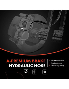 Manguera Hidráulica de Freno A-Premium para Toyota y Scion - 2 Piezas 2