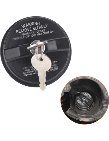 Tapa de Gas Locking ZONFANT con 2 Llaves - Compatible con Chevy, Honda, Nissan y más