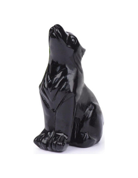 Estatua de Lobo de Obsidiana Negra 5.3 cm - Decoración Sanadora Estatua de Lobo de Obsidiana Negra 5.3 cm - Decoración Sanadora