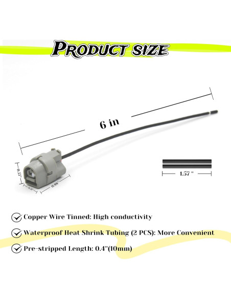 Conector Unidireccional ALFOCI 90980-11428 para Sensor Toyota Conector Unidireccional ALFOCI 90980-11428 para Sensor Toyota