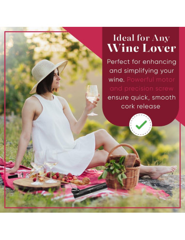 Abrebotellas Eléctrico SALCAS SE01 4 en 1 para Vino