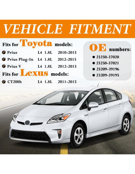 Juego de 4 Inyectores de Combustible XLNTAPS para Toyota y Lexus Juego de 4 Inyectores de Combustible XLNTAPS para Toyota y Lexus