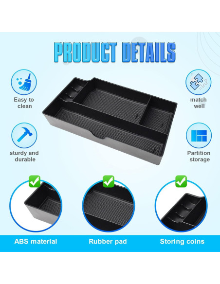 Bandeja de Cajón de Consola EDBETOS para Toyota Sienna 2015-2020 Bandeja de Cajón de Consola EDBETOS para Toyota Sienna 2015-2020