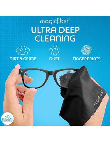 Kit Limpiador de Gafas MagicFiber - 2 Aerosoles + 2 Paños