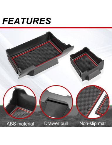 Caja de Almacenamiento Tmipakioy para Consola Central Toyota 4Runner 2014-2024