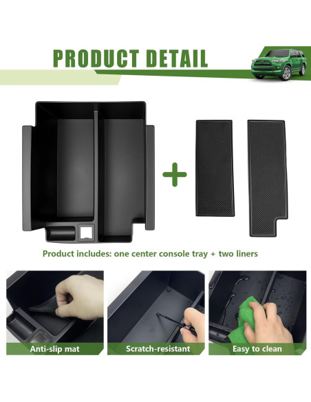 Organizador de Consola Central Qyebbk para Toyota 4Runner 2010-2024 Organizador de Consola Central Qyebbk para Toyota 4Runner 2010-2024