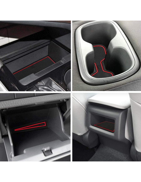 Inserciones de Porta Vasos Auovo para Toyota Camry 2018-2024 - 16pcs Rojo Inserciones de Porta Vasos Auovo para Toyota Camry 2018-2024 - 16pcs Rojo