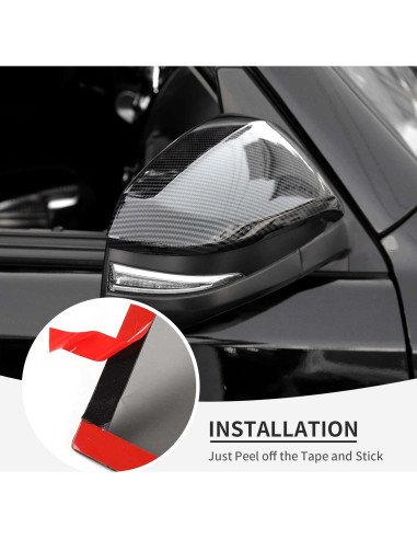 Cubiertas de Espejo Linskip para Toyota 4Runner 2014-2024 y RAV4 2013-2018, Fibra de Carbono