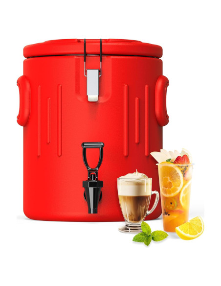 Dispensador de Bebidas Aislado JIVGDN 13.25L Rojo para Fiestas Dispensador de Bebidas Aislado JIVGDN 13.25L Rojo para Fiestas