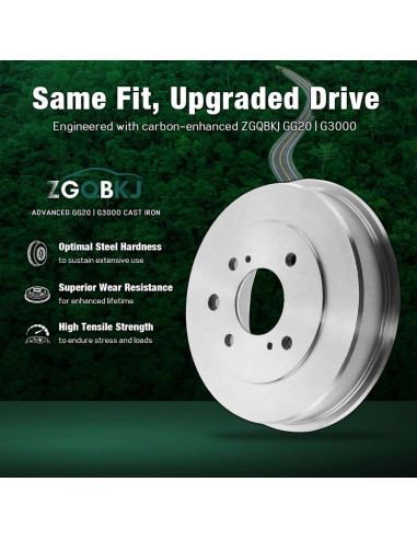 Tambor de Freno Frontal Zgqbkj 301.75mm 5 Pernos Toyota