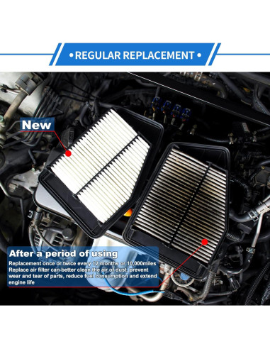 Filtro de Aire del Motor VekAuto para Toyota Hilux 2016-2022