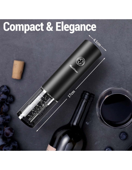Abridor de Vino Eléctrico Marchpower, Portátil y Automático Abridor de Vino Eléctrico Marchpower, Portátil y Automático
