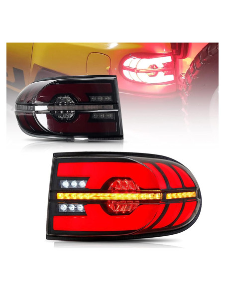 Luces Traseras LED T T-ABC Ahumado para Toyota FJ Cruiser 2006-2020 Luces Traseras LED T T-ABC Ahumado para Toyota FJ Cruiser 2006-2020