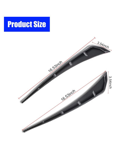 Calcomanías Ventilación Lateral Coche QODOLSI 2 PCS Fibra Carbono