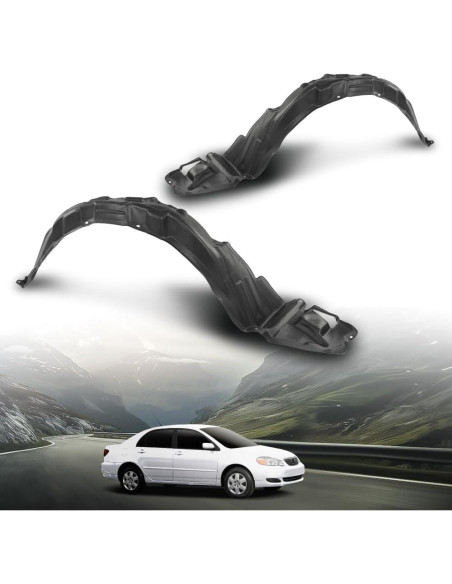 Forros de Guardabarros LQI para Toyota Corolla 2003-2008 Negro Forros de Guardabarros LQI para Toyota Corolla 2003-2008 Negro