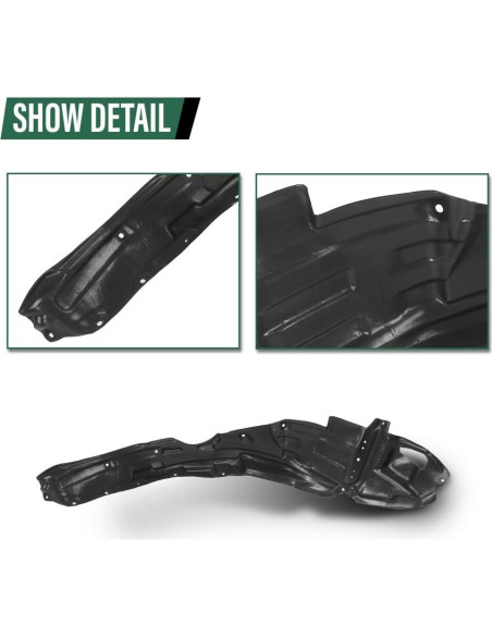 Forros de Guardabarros LQI para Toyota Corolla 2003-2008 Negro Forros de Guardabarros LQI para Toyota Corolla 2003-2008 Negro