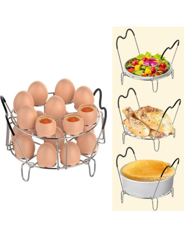 Soporte Vaporera Maxracy 9 Agujeros Acero Inoxidable 20cm