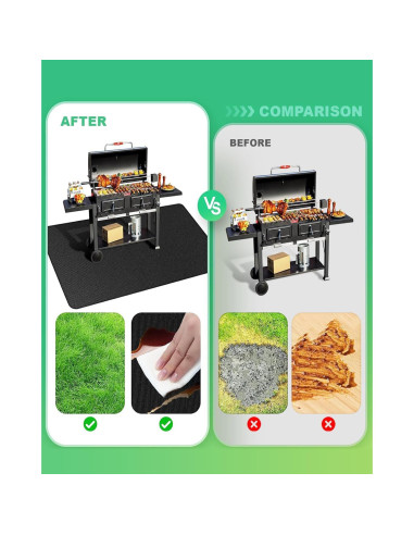 Alfombrilla para Parrilla TAOMAND 193x132 cm Impermeable