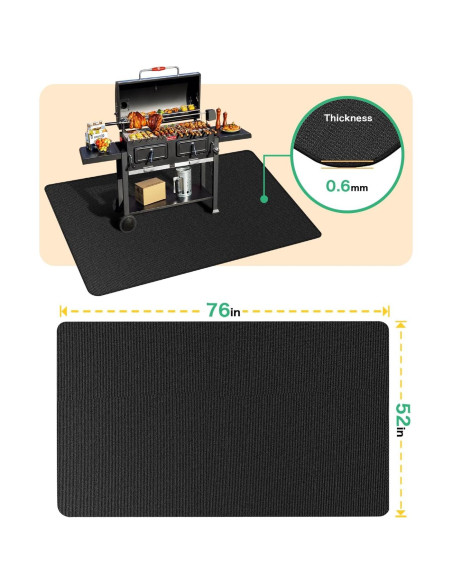 Alfombrilla para Parrilla TAOMAND 193x132 cm Impermeable Alfombrilla para Parrilla TAOMAND 193x132 cm Impermeable