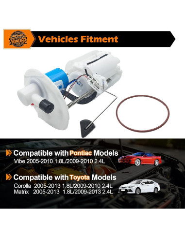 Bomba de Combustible Eléctrica Yonder Flux para Pontiac y Toyota