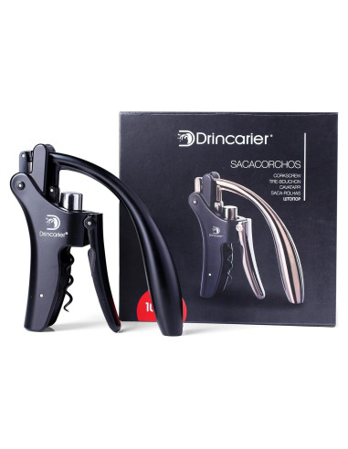 Sacacorchos Drincarier Vertical con Cortador y Tornillo Antiadherente