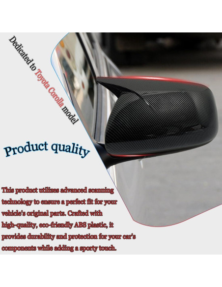 Cubierta de Espejo Lateral MUXEE para Toyota Corolla 2009-2013 - Fibra de Carbono Cubierta de Espejo Lateral MUXEE para Toyota Corolla 2009-2013 - Fibra de Carbono
