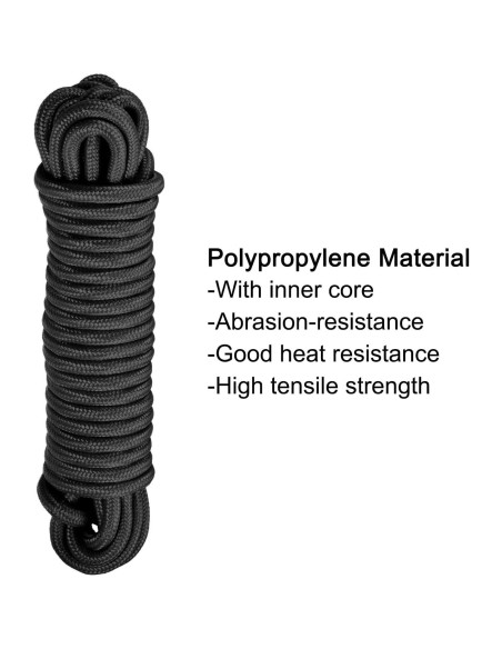 Cuerda trenzada de polipropileno MECCANIXITY 10M 10mm Negra Cuerda trenzada de polipropileno MECCANIXITY 10M 10mm Negra