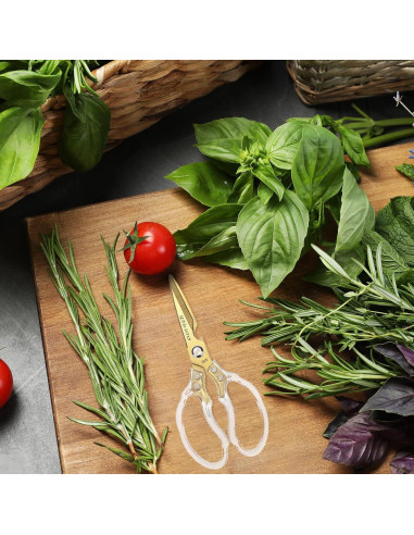 Tijeras de Cocina M METERXITY 230mm Acero Inoxidable Doradas