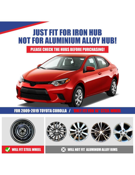 Juego de 4 Tapacubos Cromo 16" Hawkley para Toyota Corolla y Matrix Juego de 4 Tapacubos Cromo 16" Hawkley para Toyota Corolla y Matrix