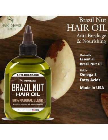 Aceite para Cabello 99% Natural Fisk - Nuez de Brasil 200g