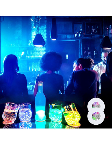 Posavasos LED AUSTUFF 25 Pcs Iluminados Multicolor