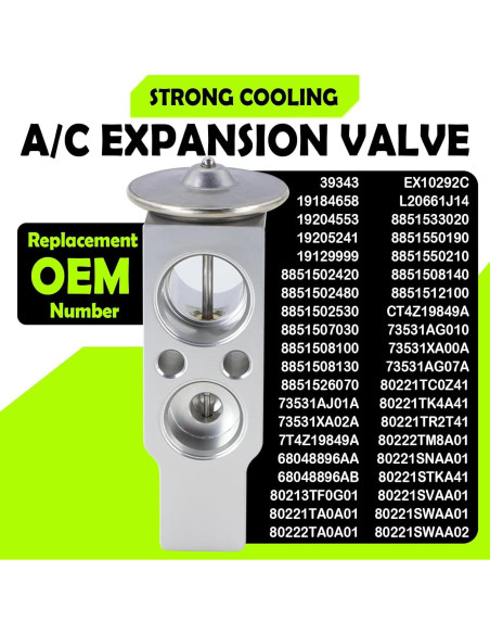 Válvula de Expansión A/C TuLeYiLe EX10292C para Toyota y Acura Válvula de Expansión A/C TuLeYiLe EX10292C para Toyota y Acura