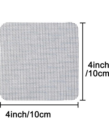 Kit de reparación de pantallas Vakerga 10 parches 10x10cm gris