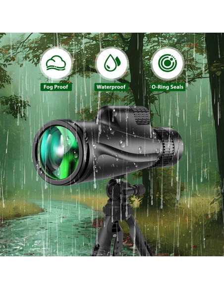 Telescopio Monocular 80x100 KTBDING con Trípode y Soporte para Smartphone Telescopio Monocular 80x100 KTBDING con Trípode y Soporte para Smartphone