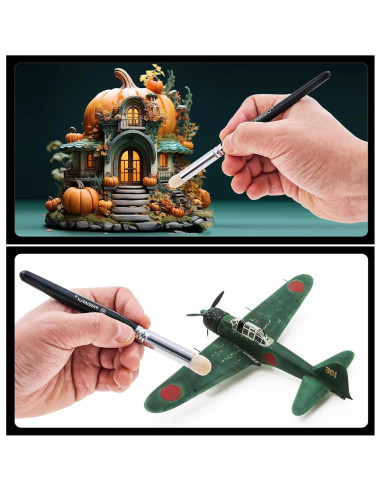 Juego de Pinceles Drybrush PANDAFLY - 3 Tamaños para Miniaturas
